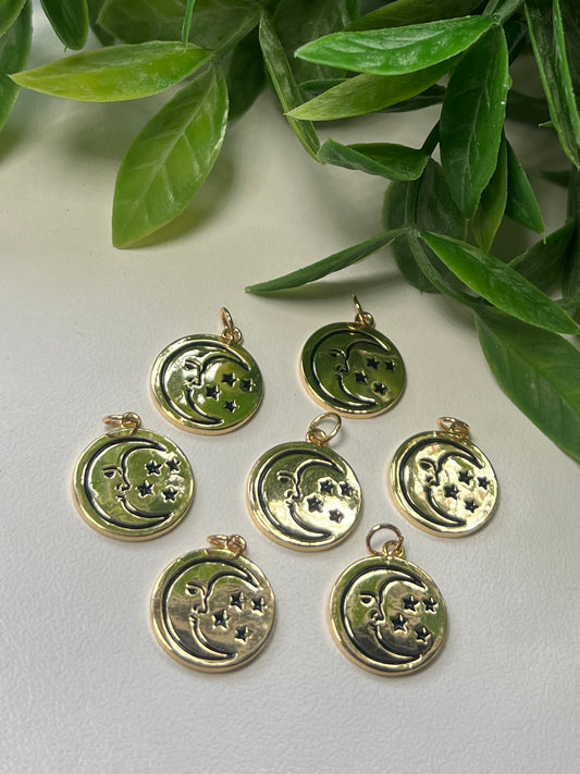 Charm Luna y Estrellitas 18k