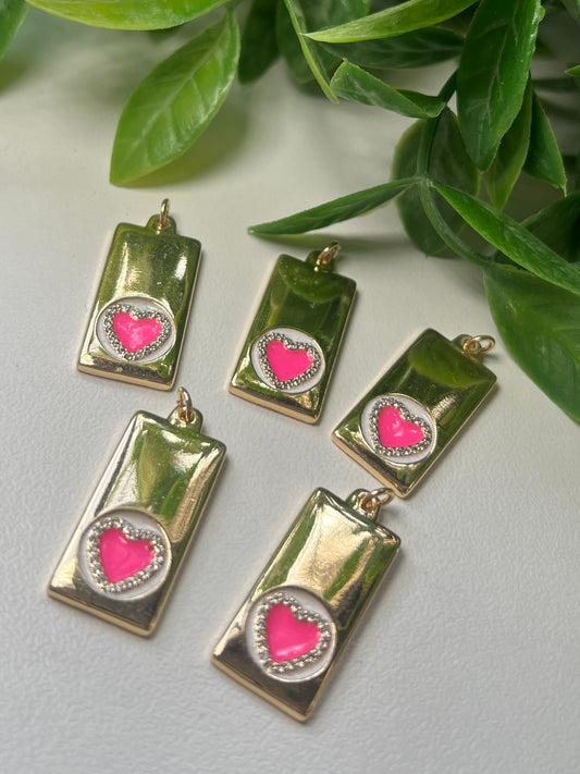 Charm con Corazon Rosa